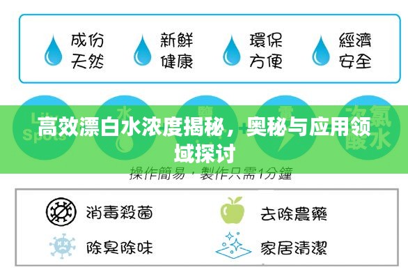 高效漂白水浓度揭秘，奥秘与应用领域探讨